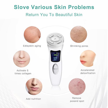 MINI HiFu 4,0 ultrasonido recargable LED térmico EMS microcorriente pulso Lifting facial cuidado de la piel masaje facial dispositivo de belleza